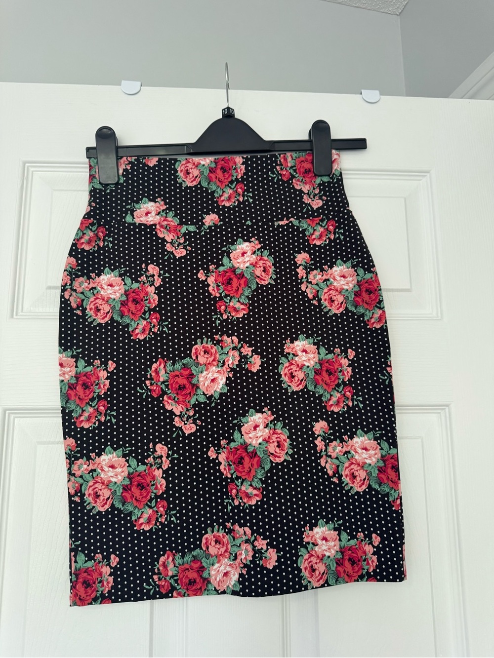 Simons Flowery High-Waist Pencil Skirt